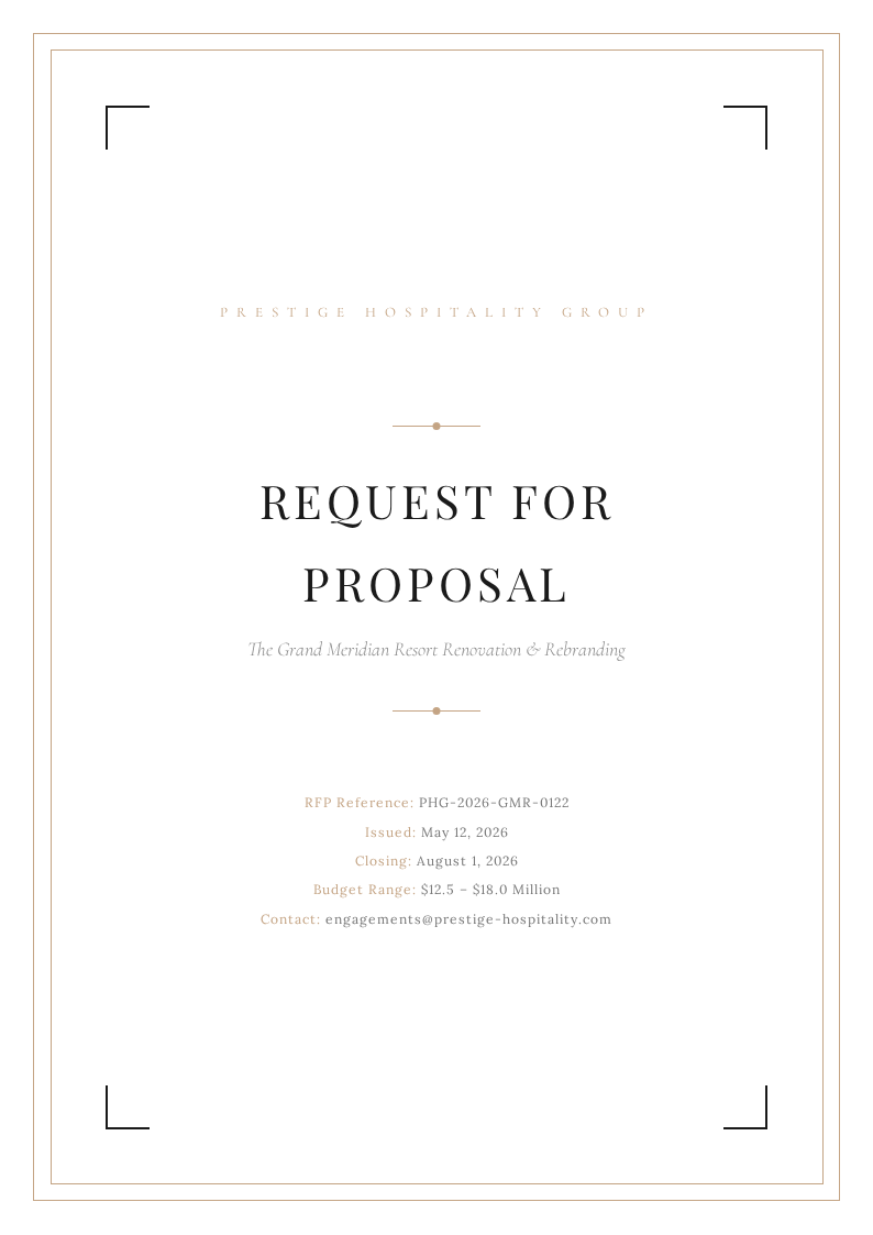 Luxury Premium Request for Proposal